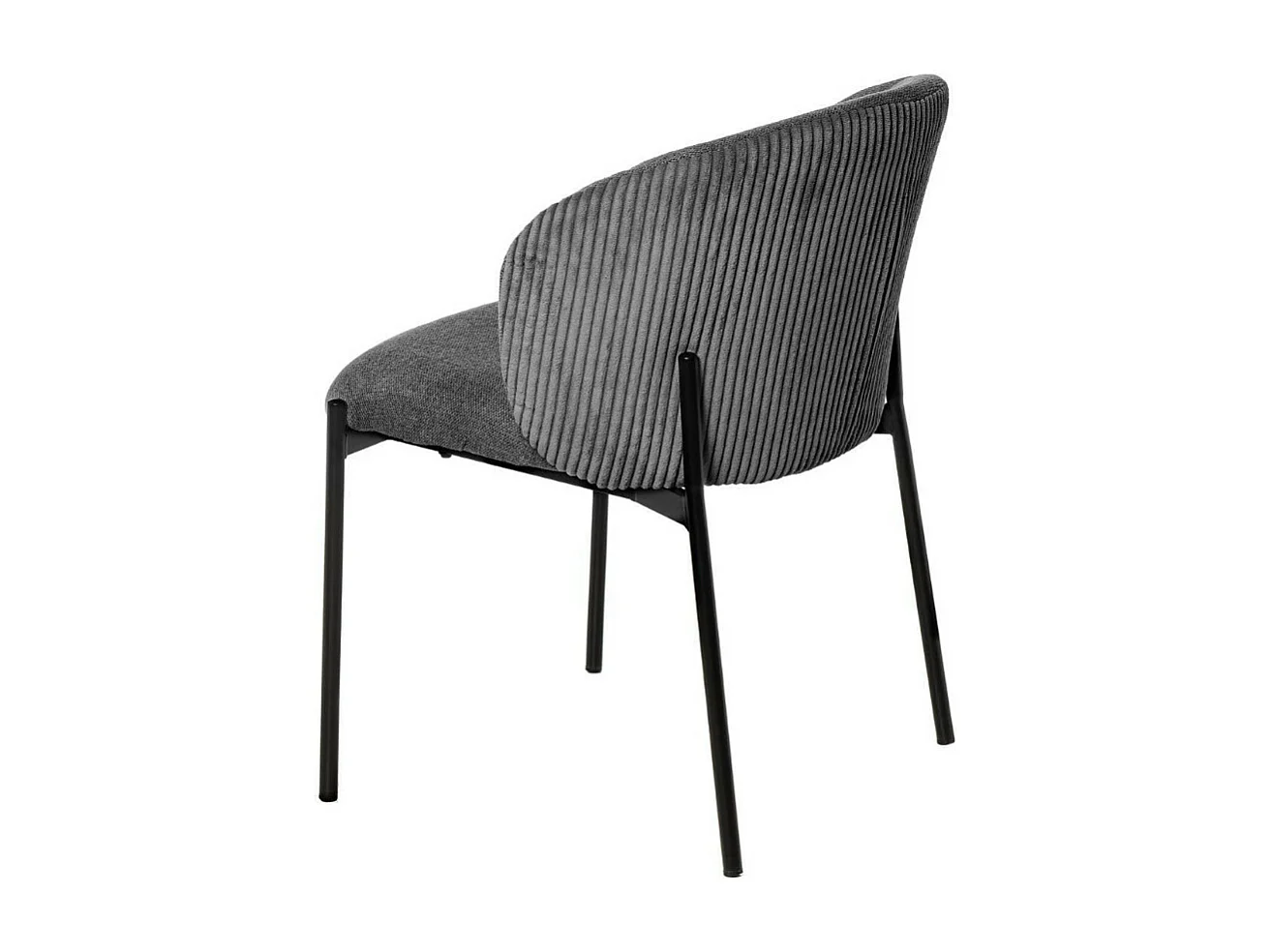 Chaise en tissu lisse et velouté Laina – Style et douceur-Couleur Gris foncé