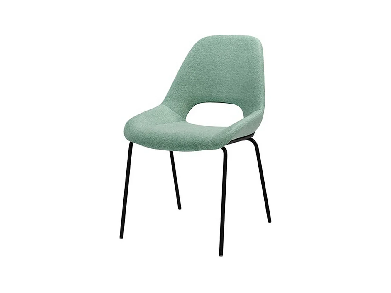 Silla de tela con patas de metal lacado en negro Livia – Diseño moderno y sofisticado-Color