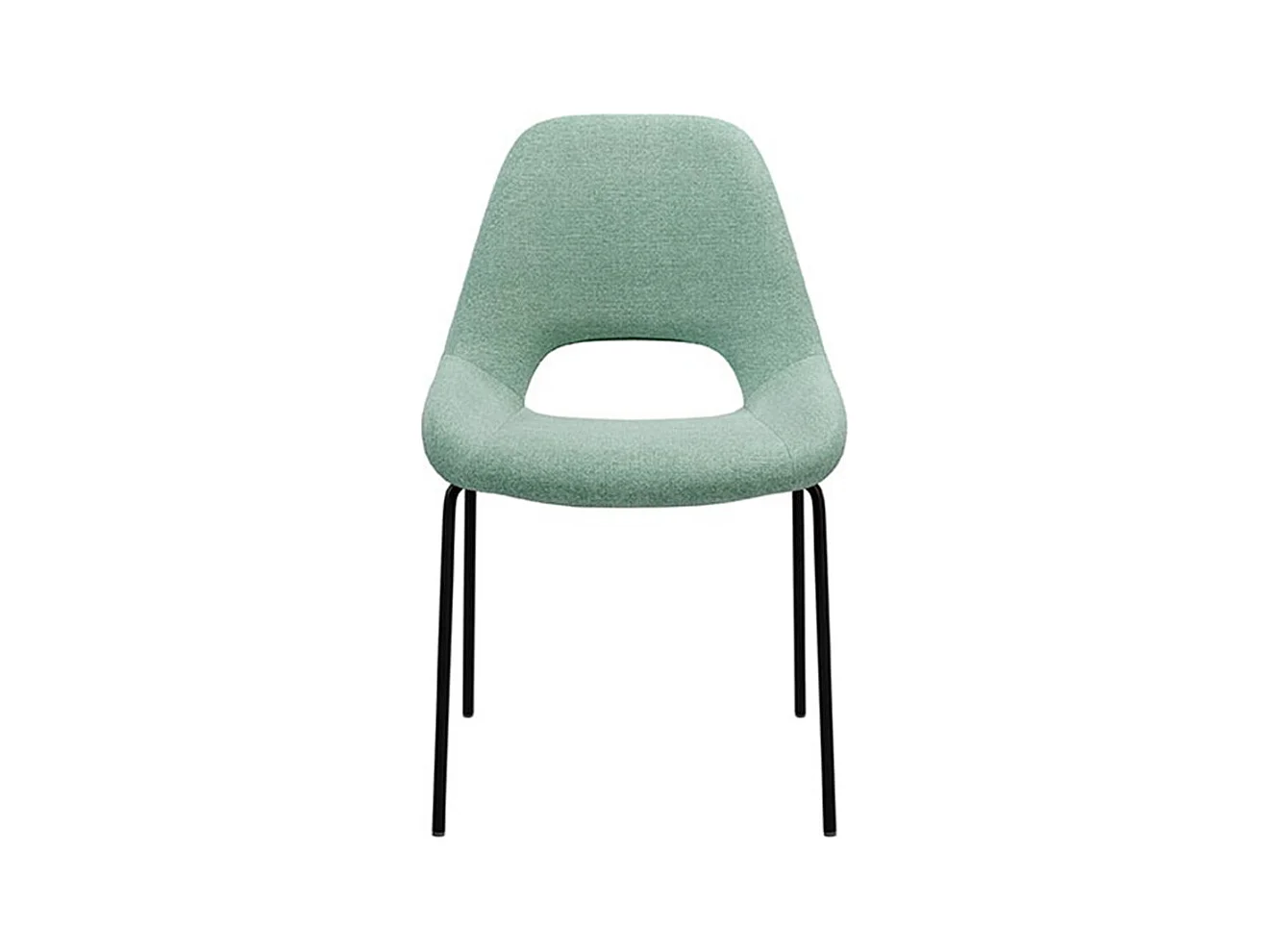 Silla de tela con patas de metal lacado en negro Livia – Diseño moderno y sofisticado-Color