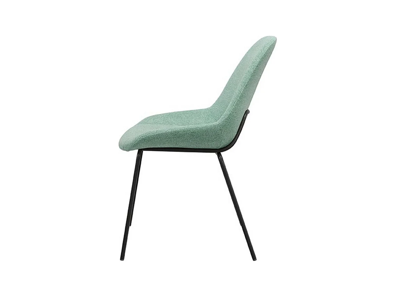 Silla de tela con patas de metal lacado en negro Livia – Diseño moderno y sofisticado-Color