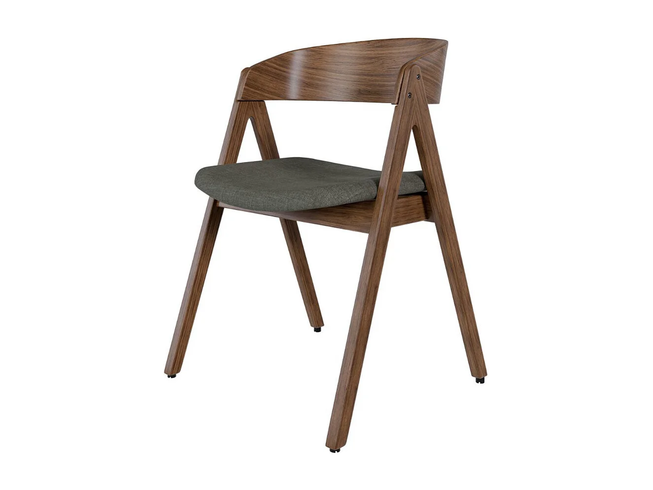 Chaise premium Merka – Structure en bois et assise en tissu confortable-Couleur Marron/Gris foncé