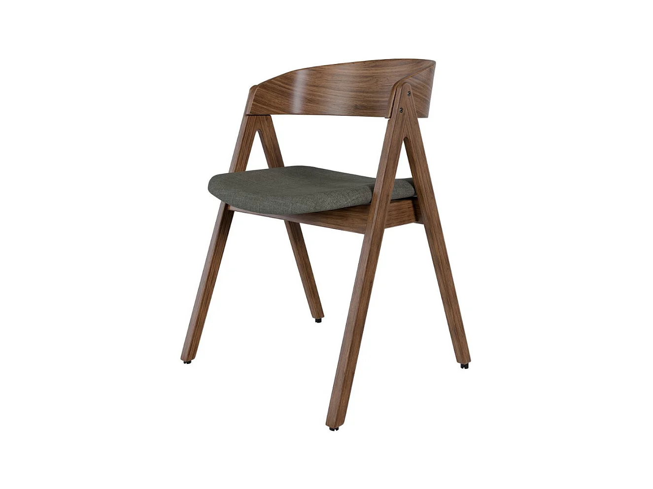 Chaise premium Merka – Structure en bois et assise en tissu confortable-Couleur Marron/Gris foncé