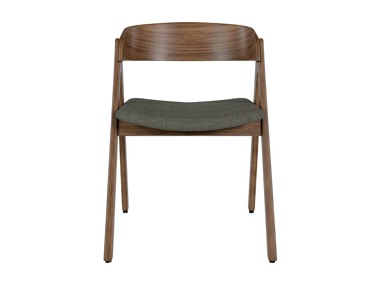 Chaise premium Merka – Structure en bois et assise en tissu confortable-Couleur Marron/Gris foncé