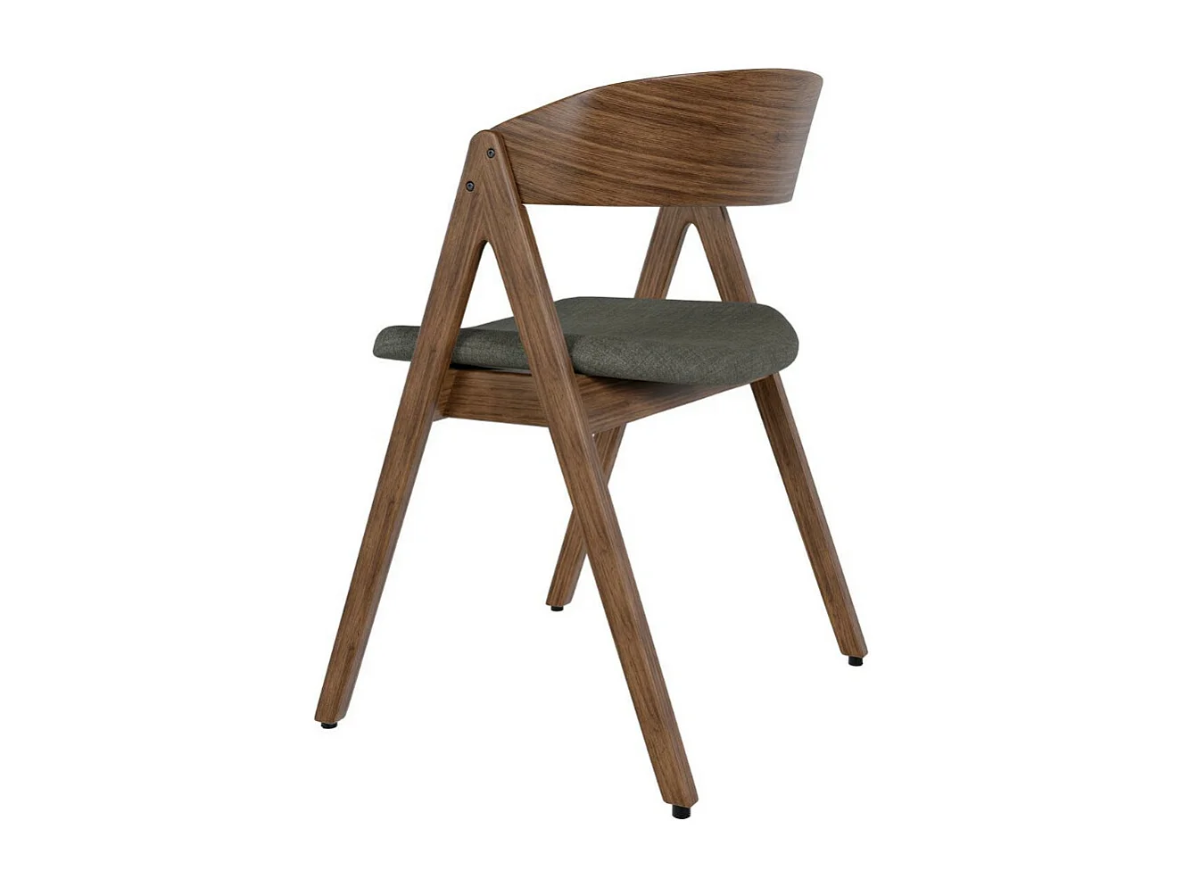 Chaise premium Merka – Structure en bois et assise en tissu confortable-Couleur Marron/Gris foncé