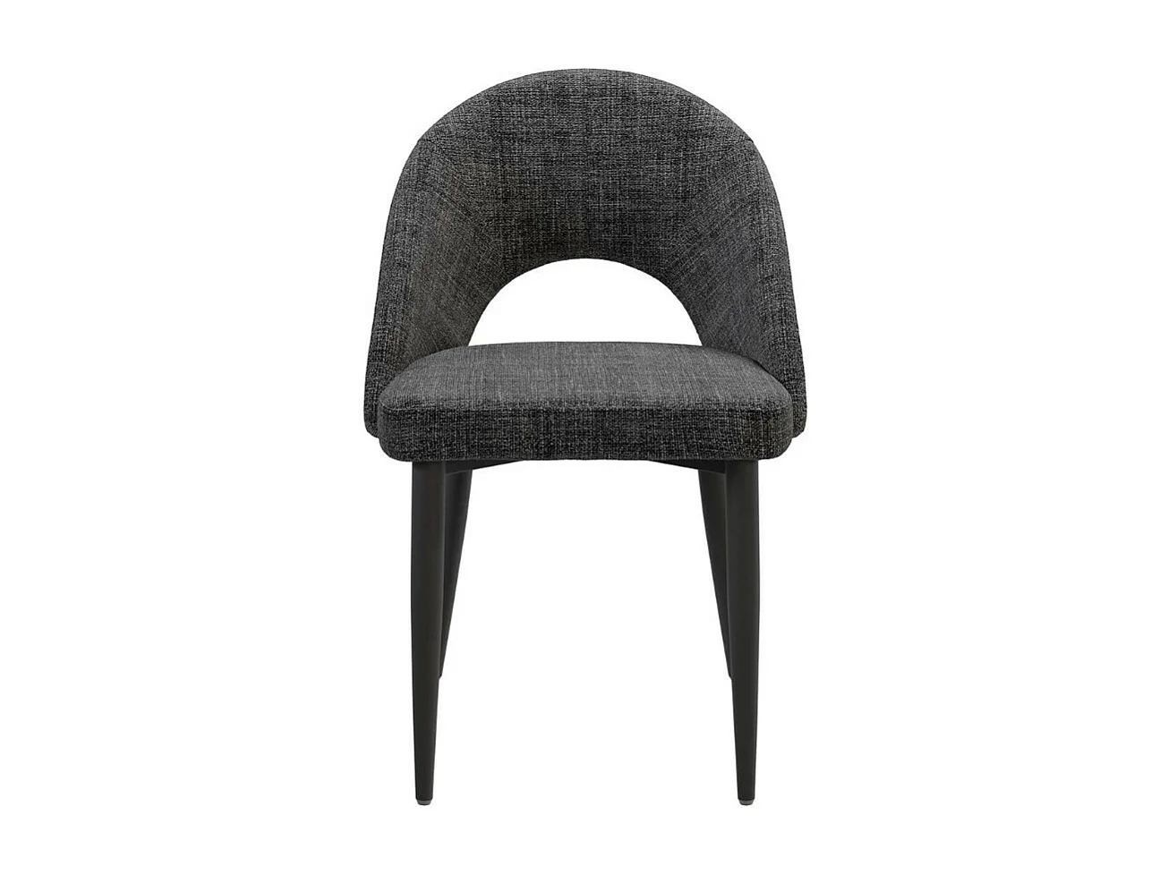 Chaise incurvée et rembourrée Barry – Élégance et confort ergonomique-Couleur Gris foncé