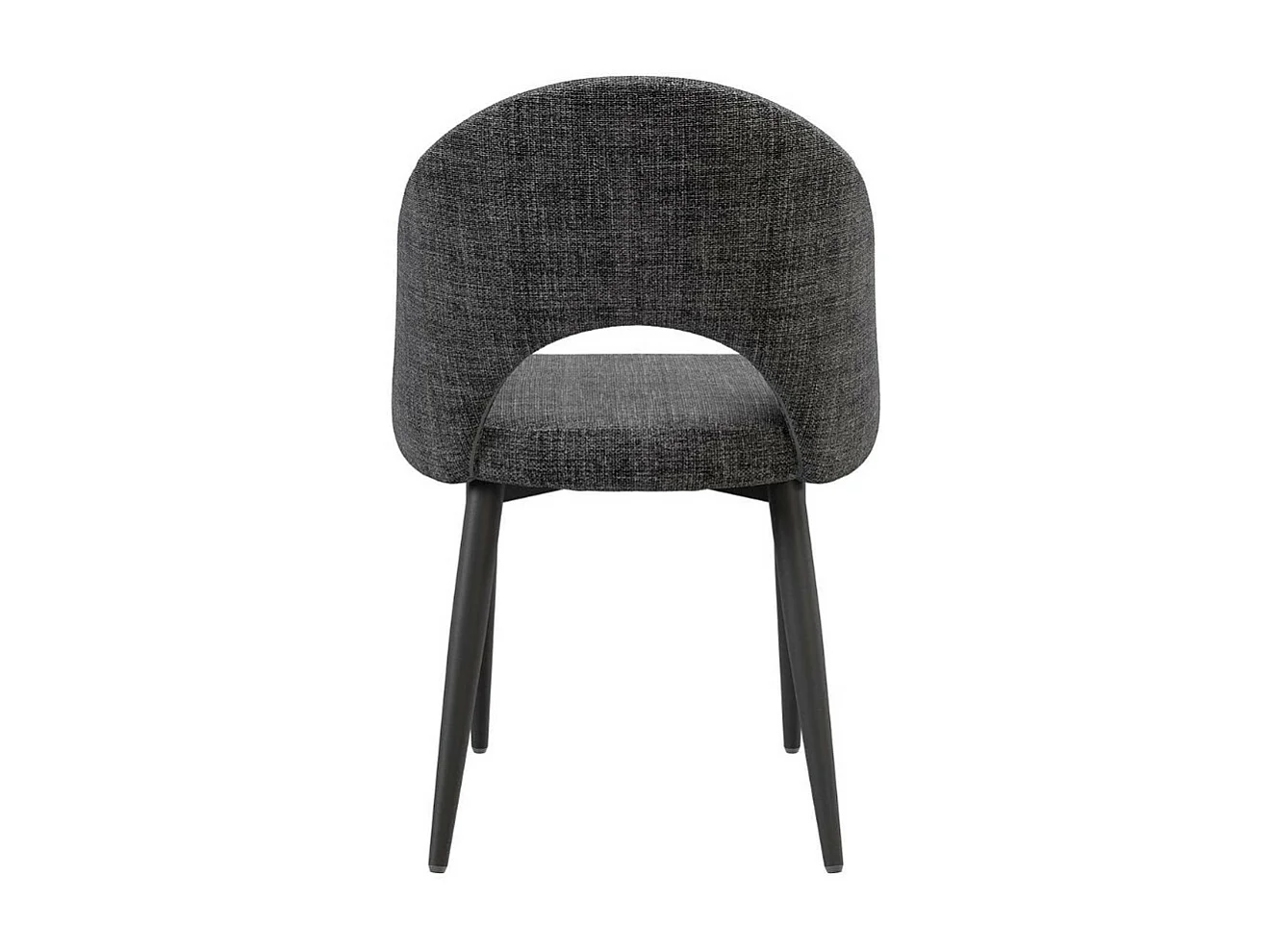 Chaise incurvée et rembourrée Barry – Élégance et confort ergonomique-Couleur Gris foncé