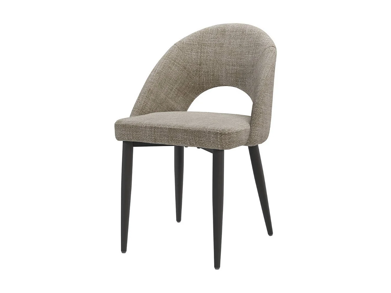 Chaise incurvée et rembourrée Barry – Élégance et confort ergonomique-Couleur Gris foncé