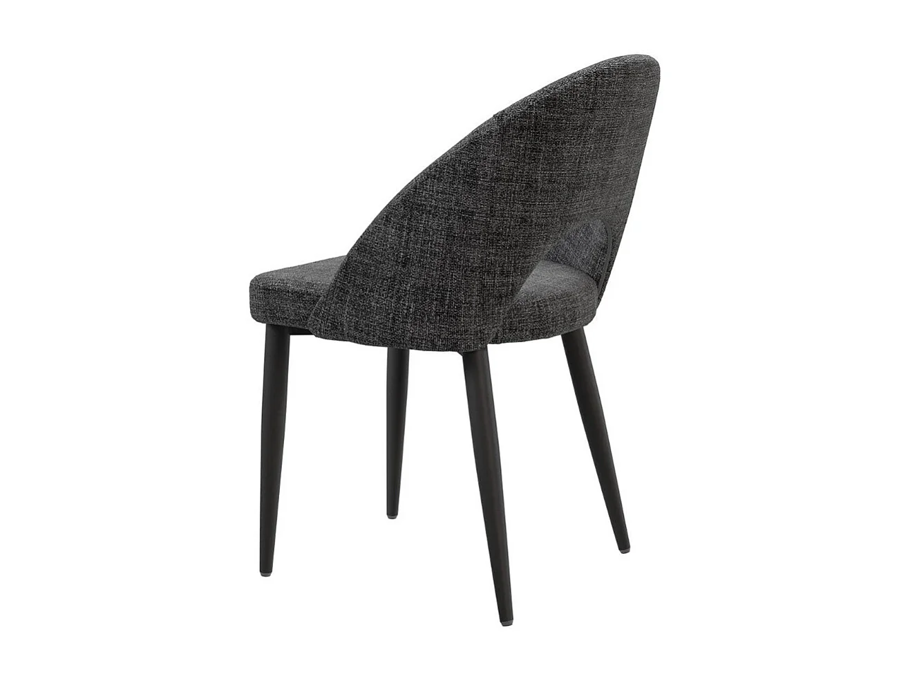 Chaise incurvée et rembourrée Barry – Élégance et confort ergonomique-Couleur Gris foncé