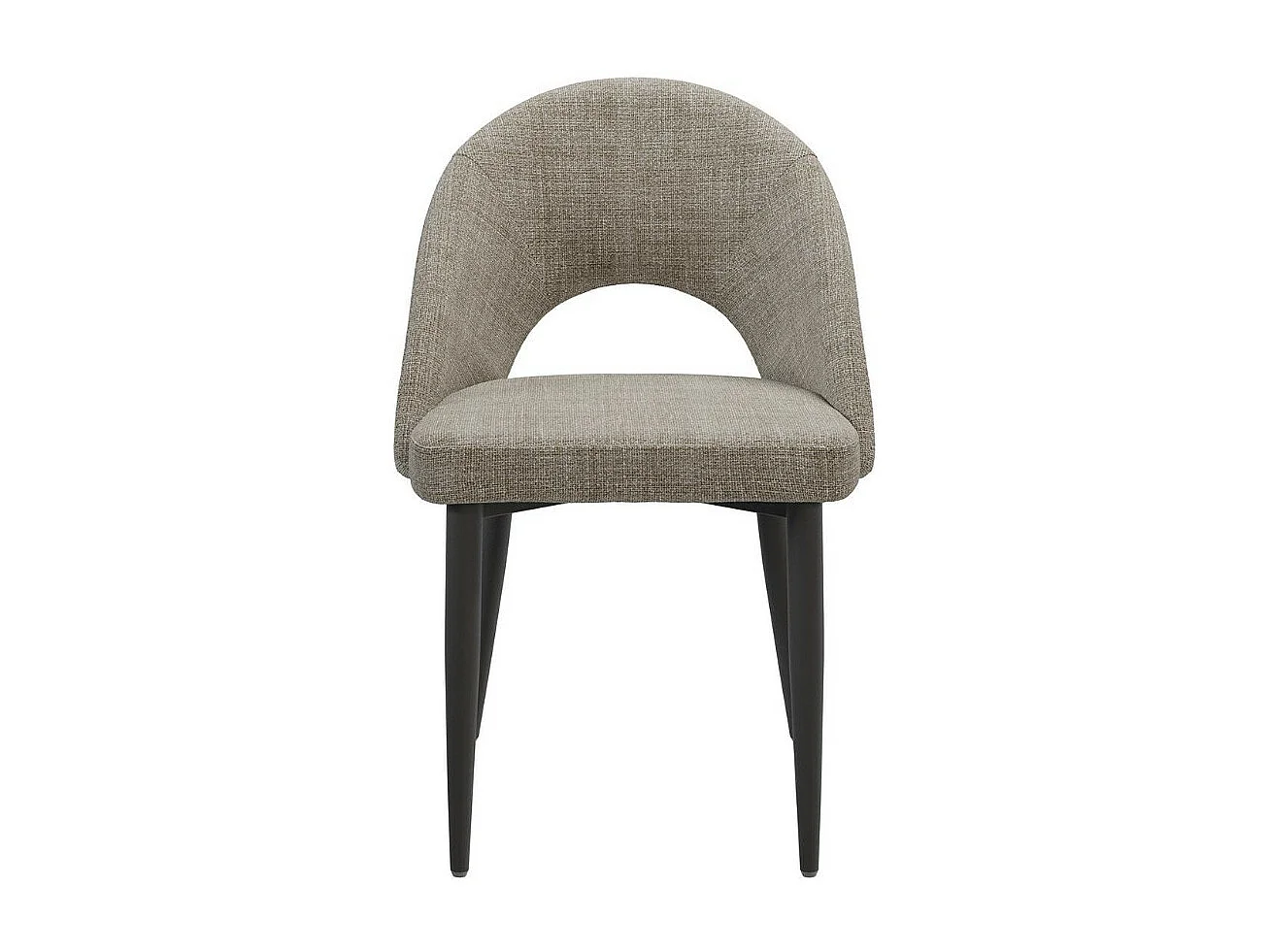 Chaise incurvée et rembourrée Barry – Élégance et confort ergonomique-Couleur Gris foncé