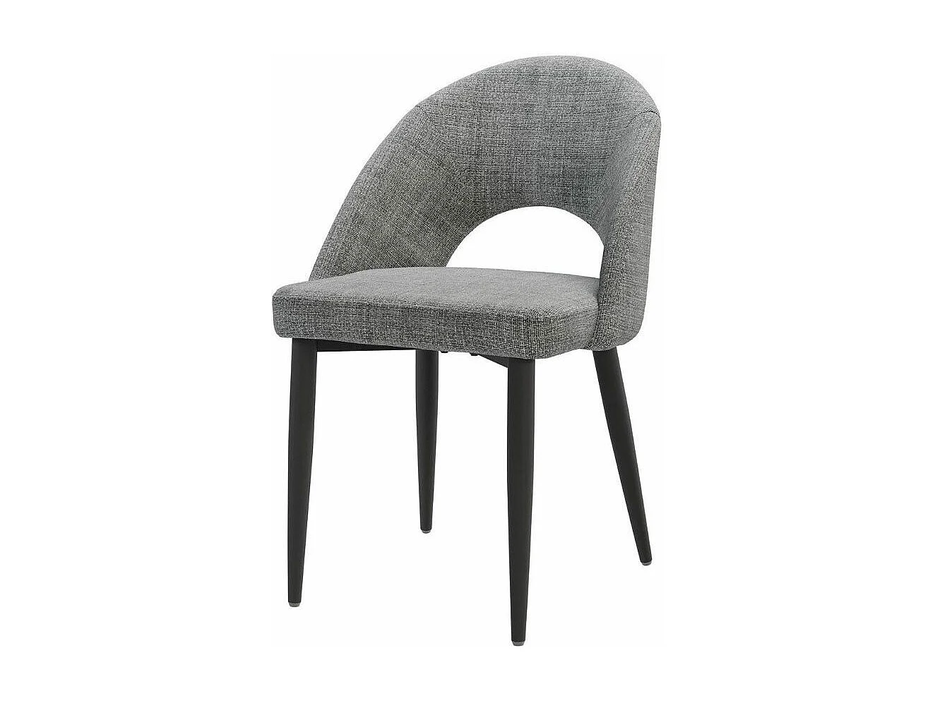 Chaise incurvée et rembourrée Barry – Élégance et confort ergonomique-Couleur Gris clair