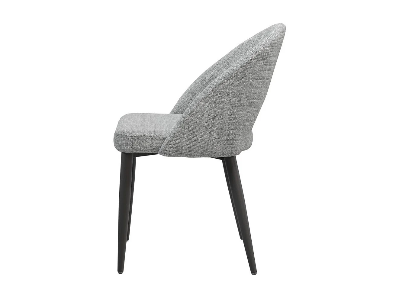 Chaise incurvée et rembourrée Barry – Élégance et confort ergonomique-Couleur Gris clair