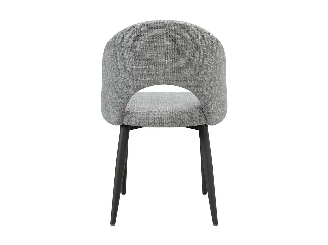 Chaise incurvée et rembourrée Barry – Élégance et confort ergonomique-Couleur Gris clair