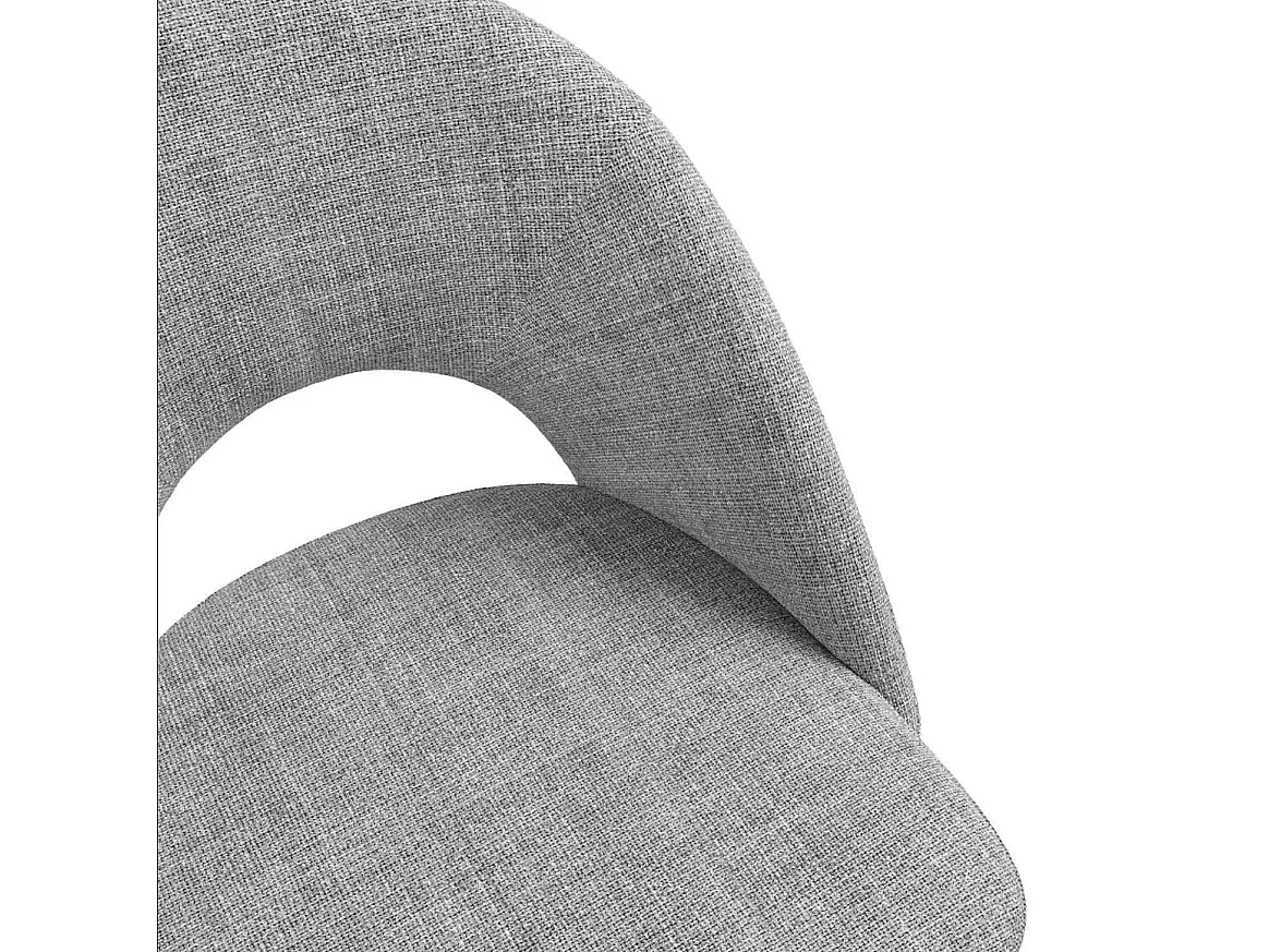 Chaise incurvée et rembourrée Barry – Élégance et confort ergonomique-Couleur Gris clair