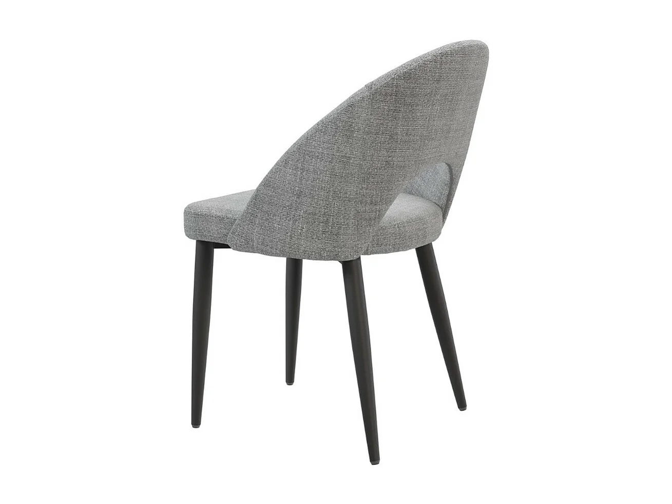 Chaise incurvée et rembourrée Barry – Élégance et confort ergonomique-Couleur Gris clair