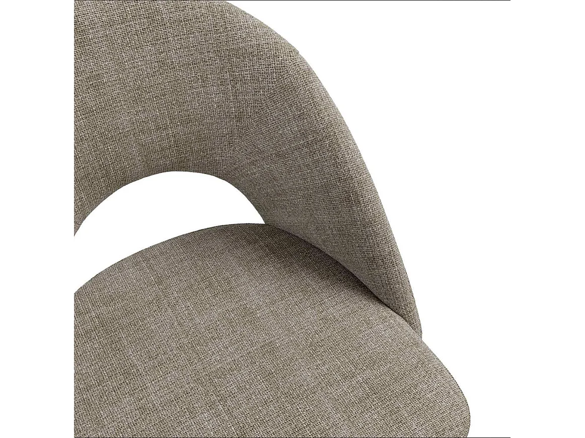 Chaise incurvée et rembourrée Barry – Élégance et confort ergonomique-Couleur Marron clair