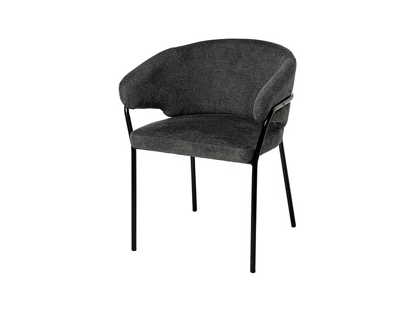 Chaise en tissu Florina – Design minimaliste et confort supérieur-Couleur Gris foncé