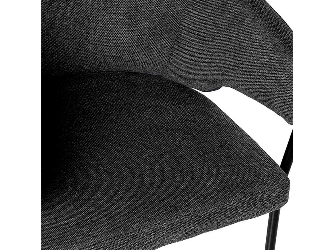 Chaise en tissu Florina – Design minimaliste et confort supérieur-Couleur Gris foncé