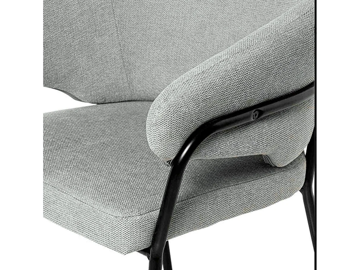 Chaise en tissu Florina – Design minimaliste et confort supérieur-Couleur Gris clair
