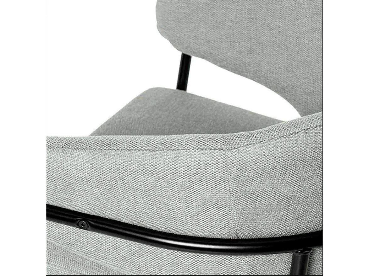 Chaise en tissu Florina – Design minimaliste et confort supérieur-Couleur Gris clair