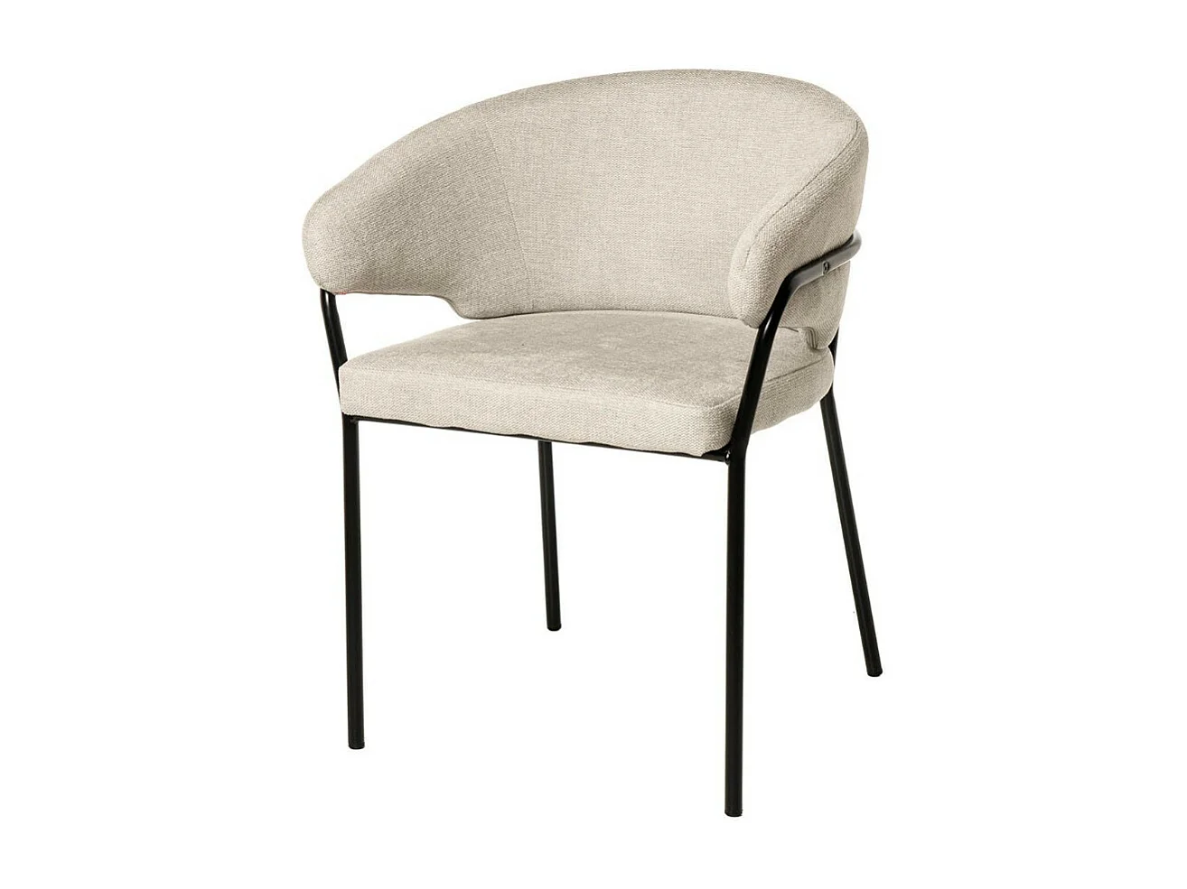 Chaise en tissu Florina – Design minimaliste et confort supérieur-Couleur Gris clair