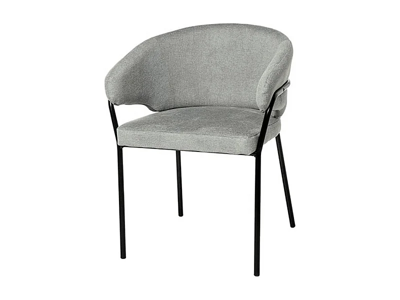 Chaise en tissu Florina – Design minimaliste et confort supérieur-Couleur Gris clair