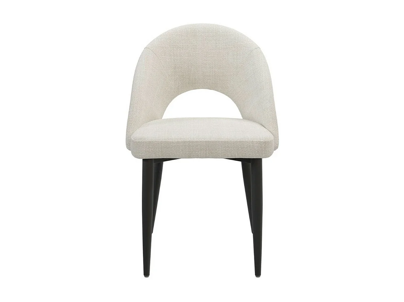 Chaise incurvée et rembourrée Barry – Élégance et confort ergonomique-Couleur Beige clair