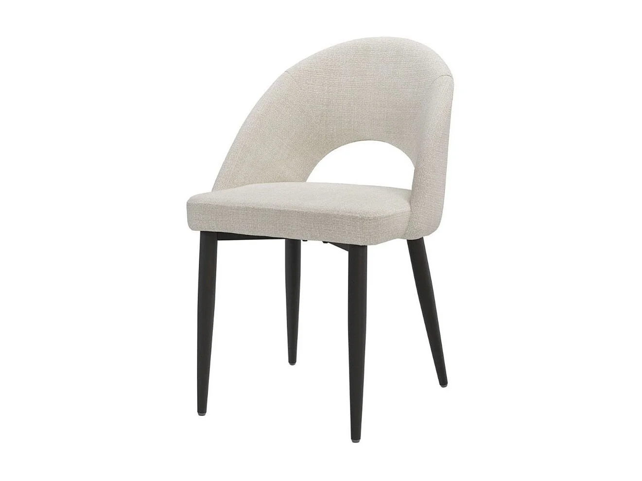 Chaise incurvée et rembourrée Barry – Élégance et confort ergonomique-Couleur Beige clair