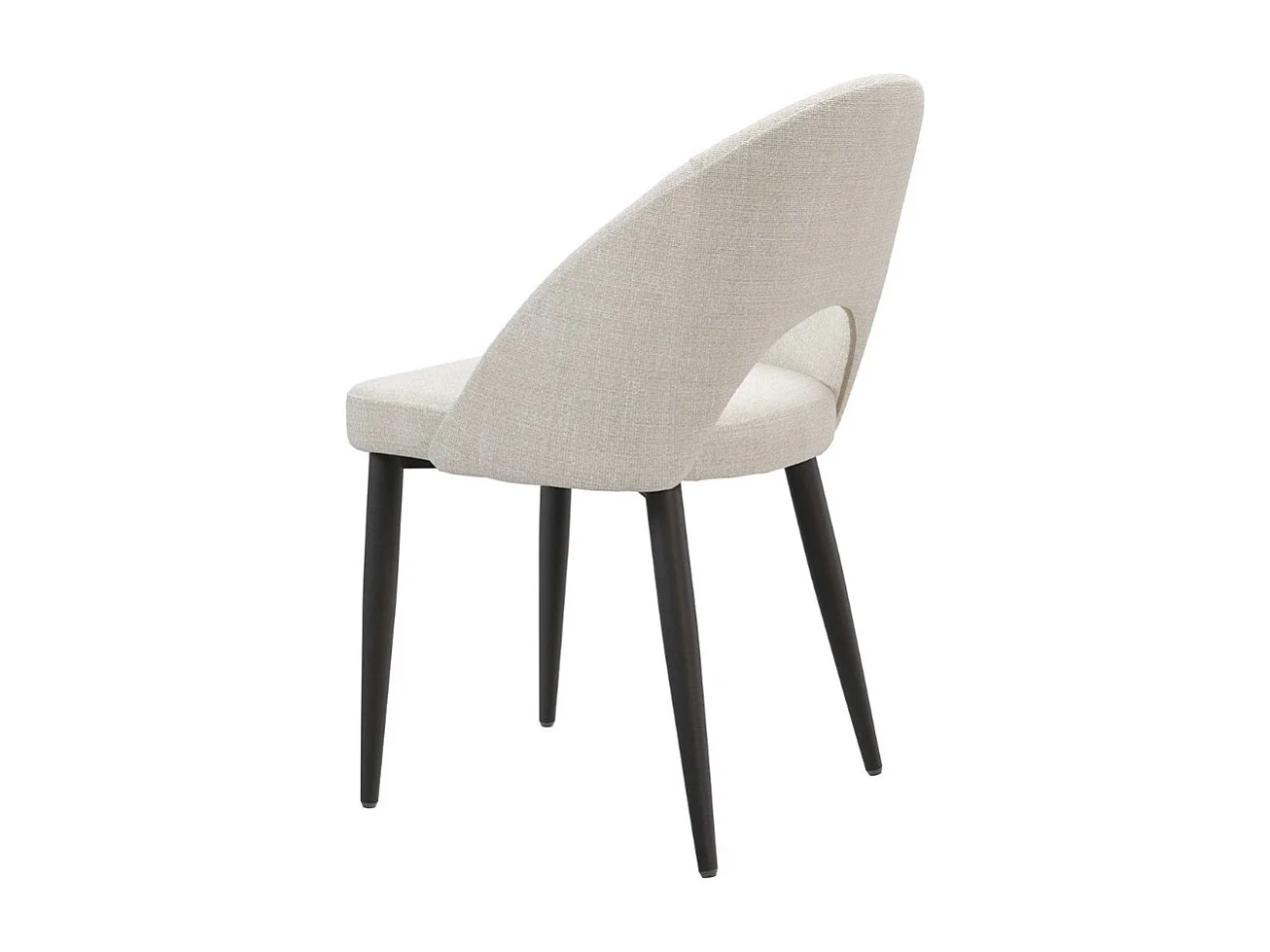 Chaise incurvée et rembourrée Barry – Élégance et confort ergonomique-Couleur Beige clair