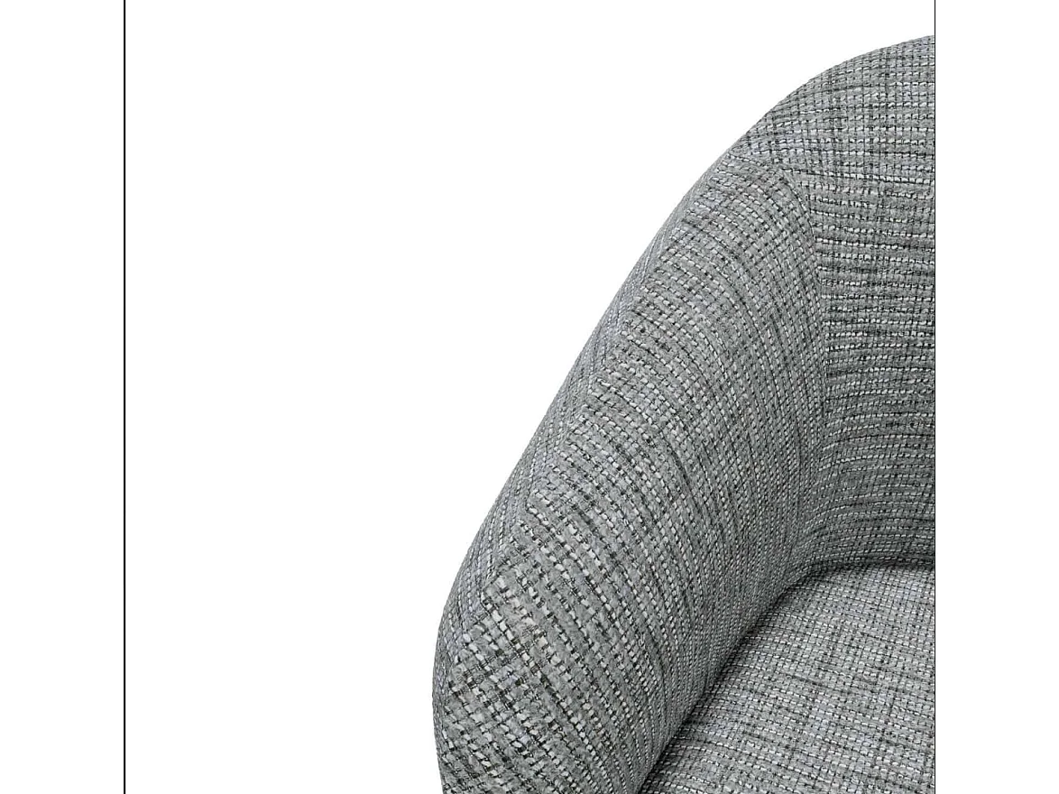 Chaise en tissu avec pieds métal noir Youga – Design galbé et confort éxceptionnel-Couleur Gris