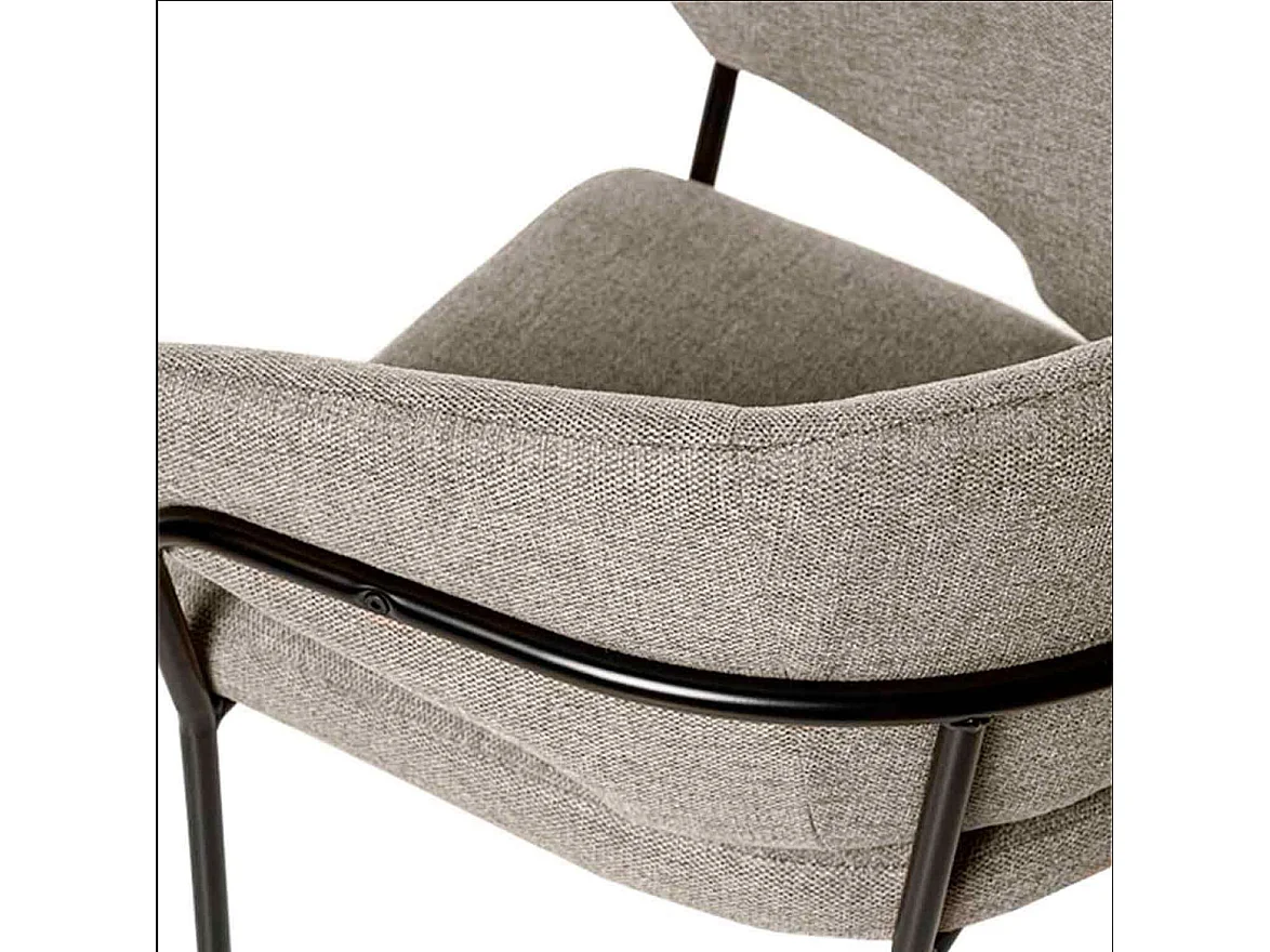 Chaise en tissu Florina – Design minimaliste et confort supérieur-Couleur Marron clair