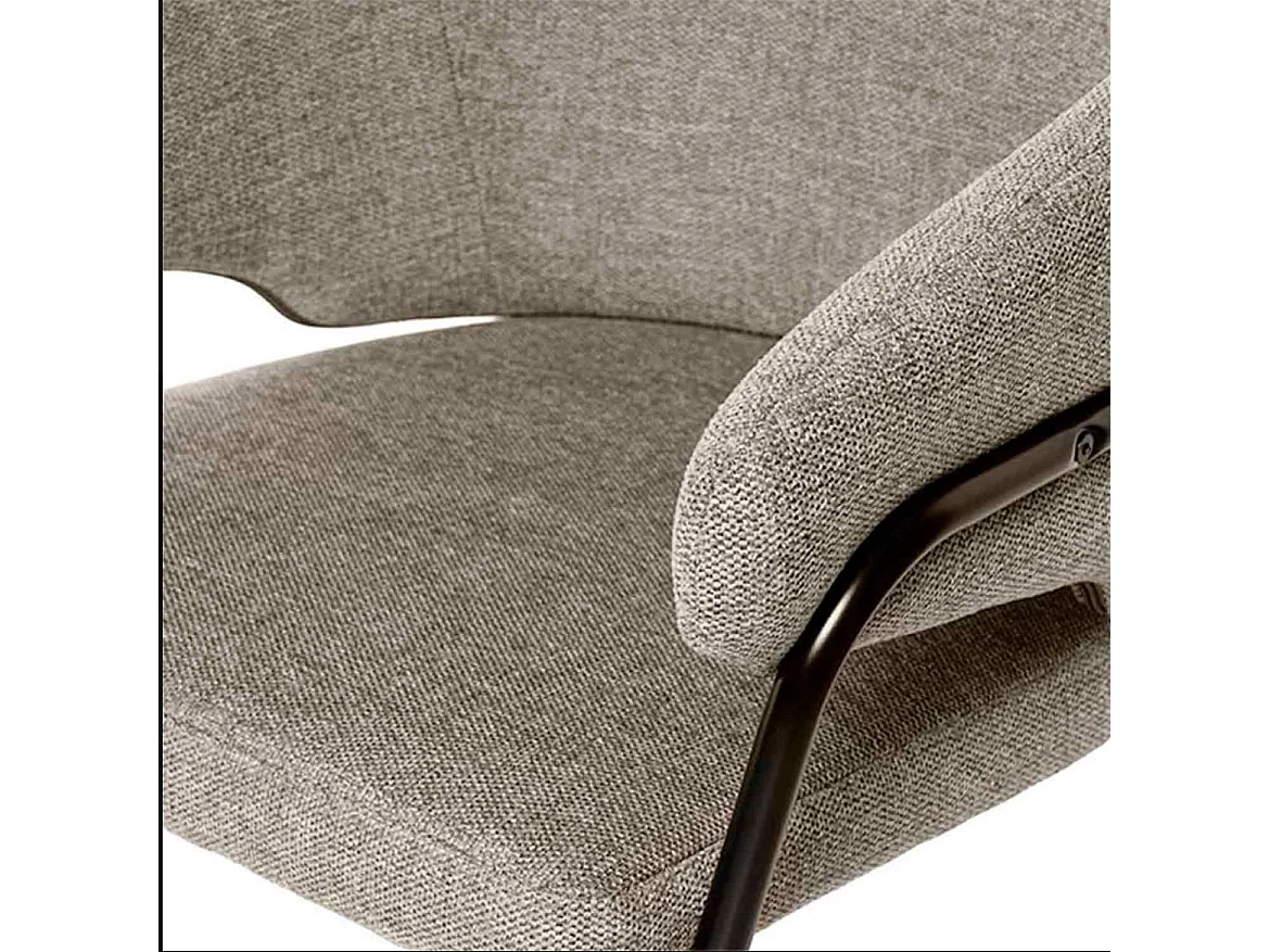 Chaise en tissu Florina – Design minimaliste et confort supérieur-Couleur Marron clair