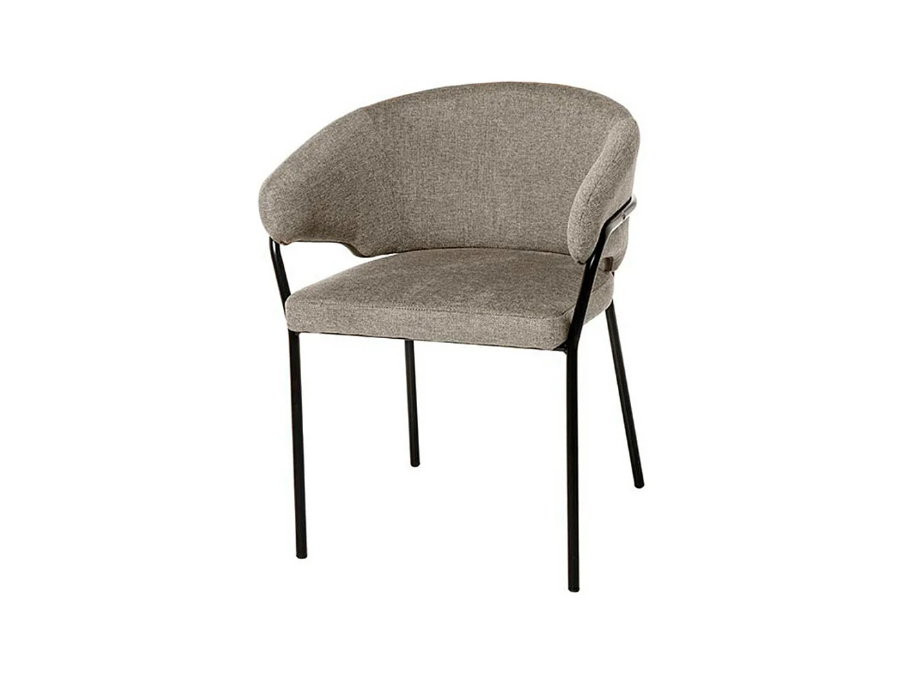 Chaise en tissu Florina – Design minimaliste et confort supérieur-Couleur Marron clair