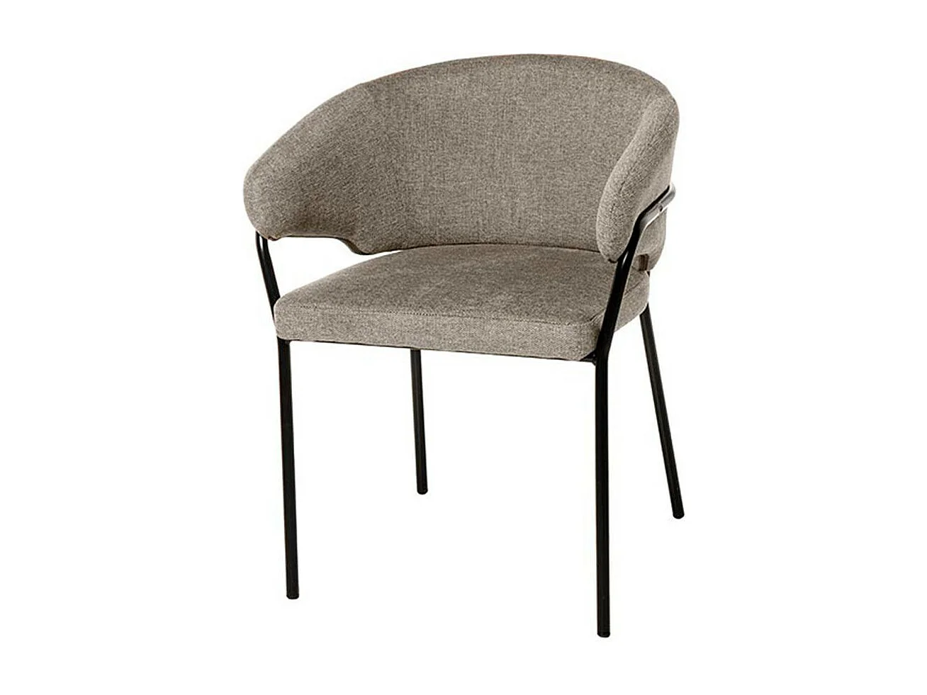 Chaise en tissu Florina – Design minimaliste et confort supérieur-Couleur Marron clair