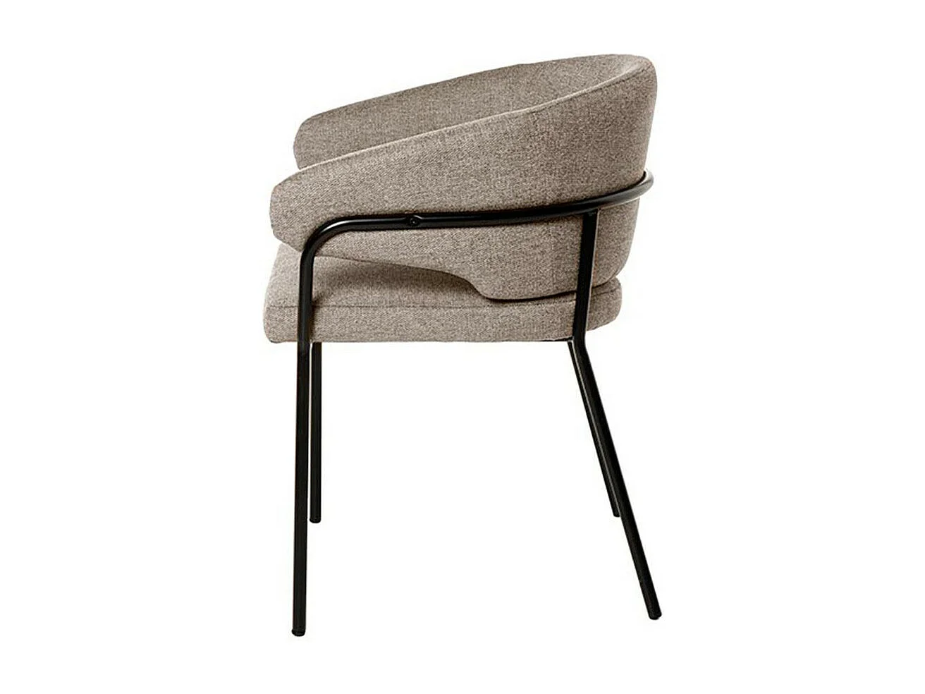 Chaise en tissu Florina – Design minimaliste et confort supérieur-Couleur Marron clair