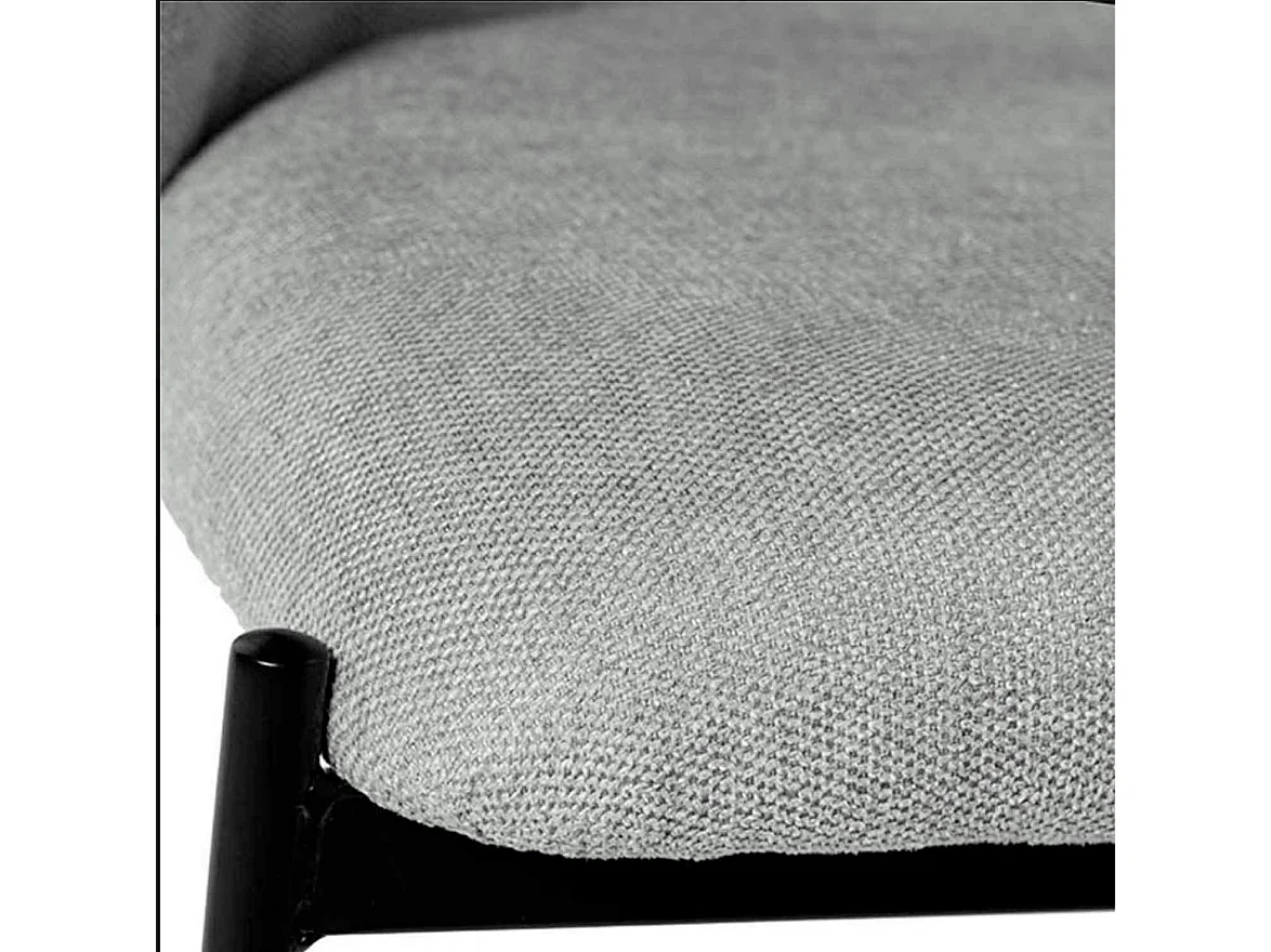 Chaise en tissu lisse et velouté Laina – Style et douceur-Couleur Gris clair