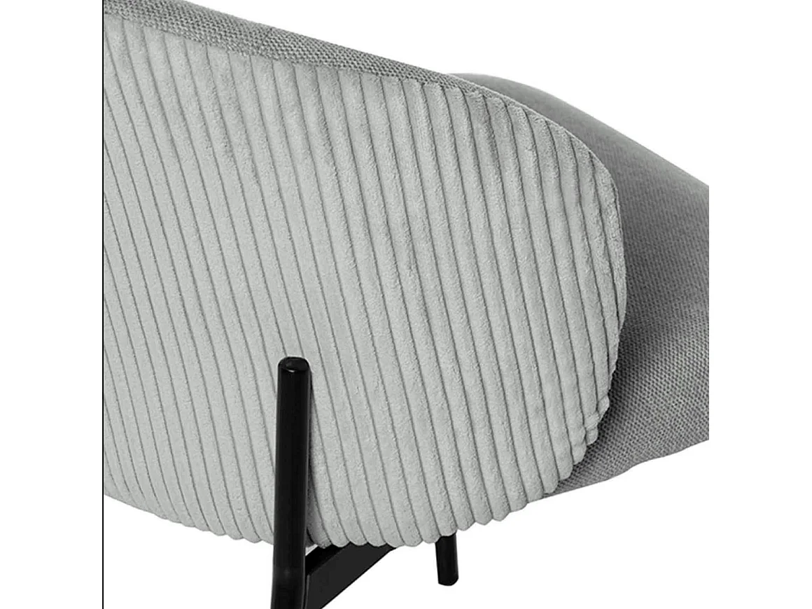 Chaise en tissu lisse et velouté Laina – Style et douceur-Couleur Gris clair