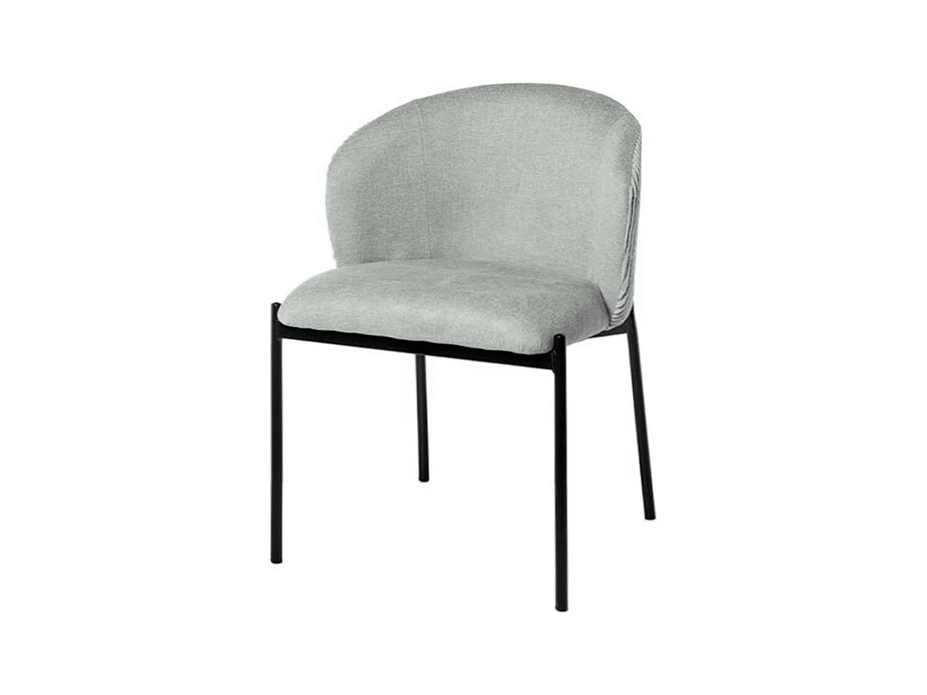 Chaise en tissu lisse et velouté Laina – Style et douceur-Couleur Gris clair