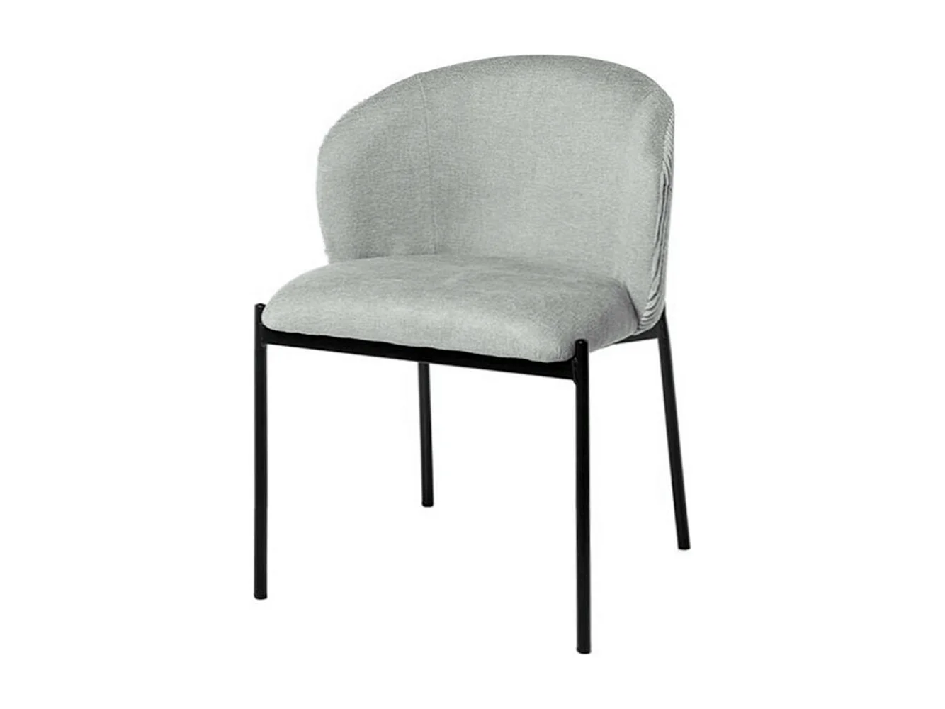 Chaise en tissu lisse et velouté Laina – Style et douceur-Couleur Gris clair