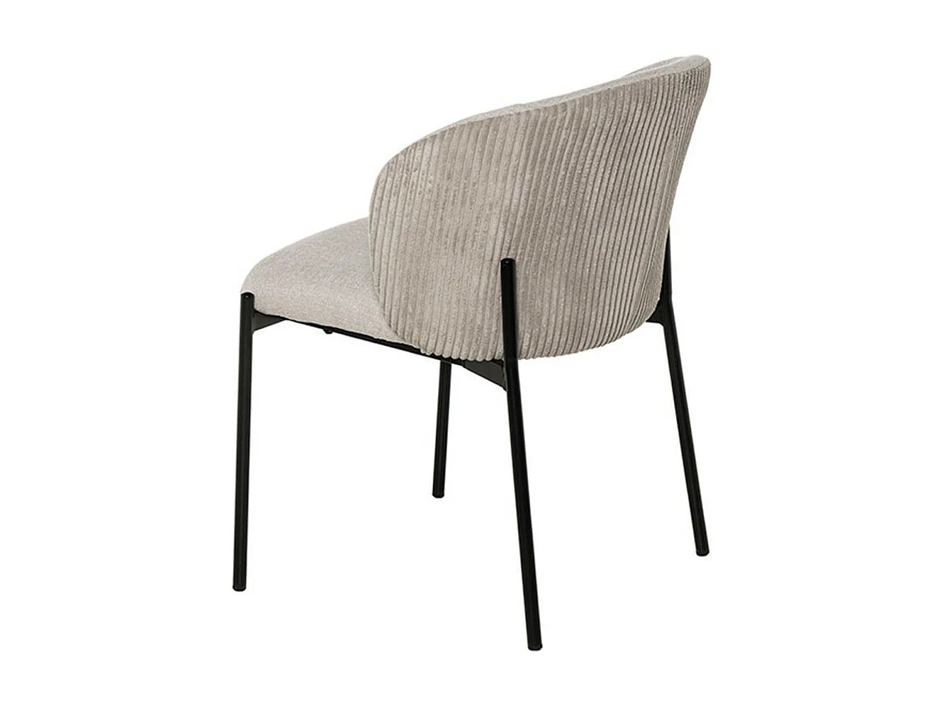 Chaise en tissu lisse et velouté Laina – Style et douceur-Couleur Beige clair