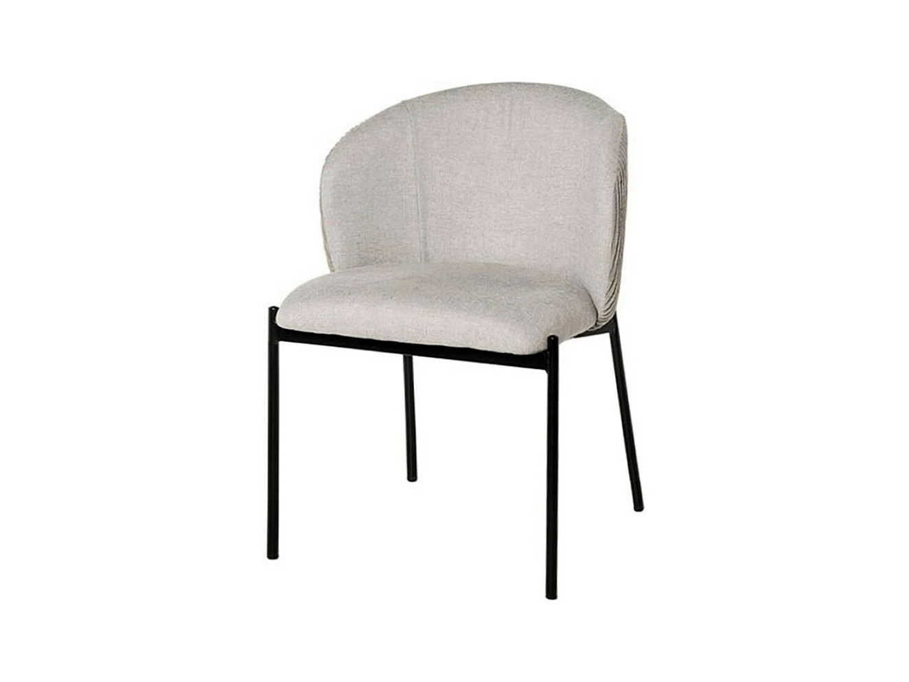 Chaise en tissu lisse et velouté Laina – Style et douceur-Couleur Beige clair