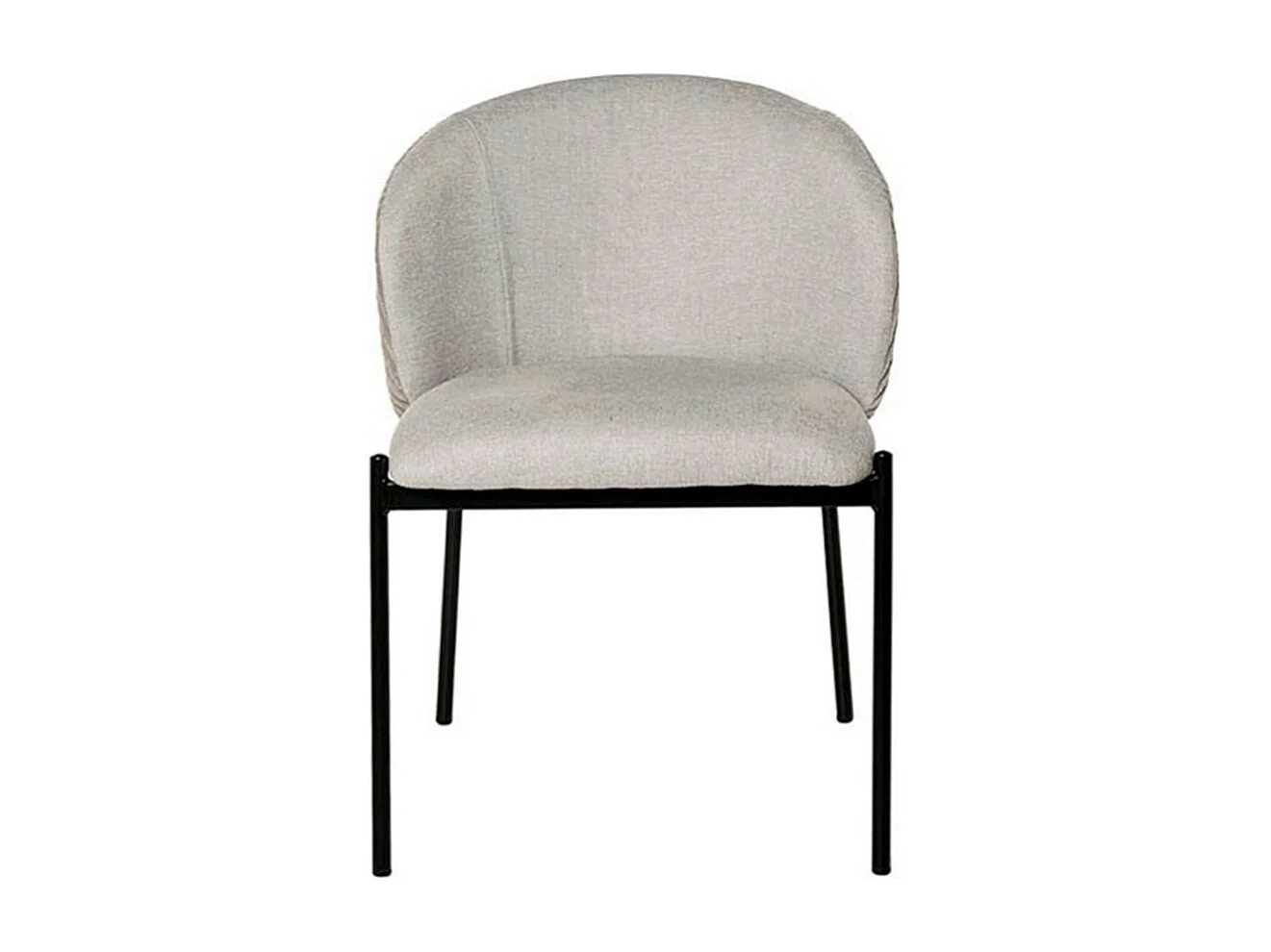 Chaise en tissu lisse et velouté Laina – Style et douceur-Couleur Beige clair