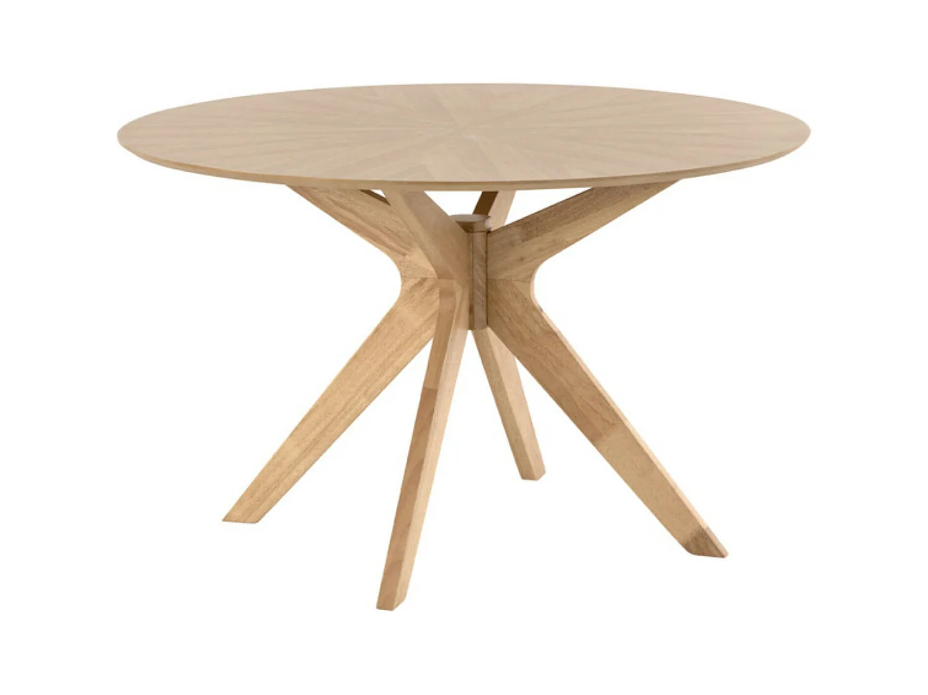 Table à manger ronde Kamila en chêne ou noyer – Harmonie de charme et style naturel-Couleur Naturel-Diamètre 100 cm