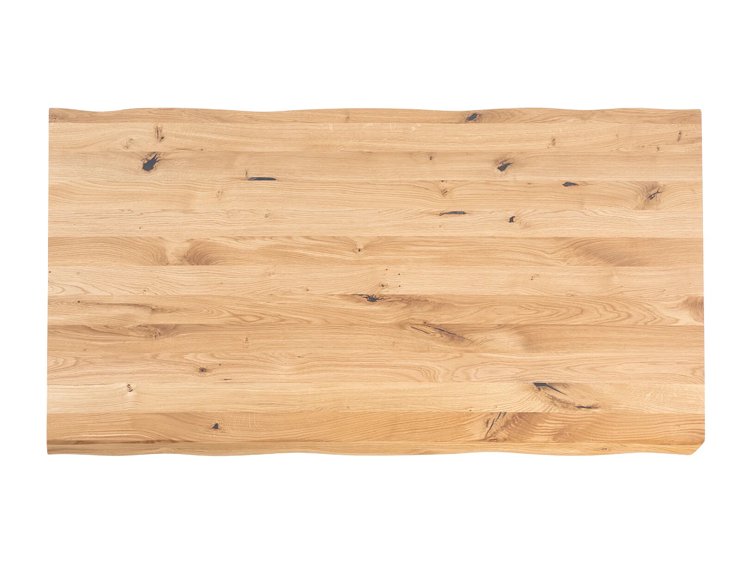 Table à Manger industrielle Kunia – Chêne clair et pieds en métal noir-Couleur Naturel/Noir-Largeur 140 cm