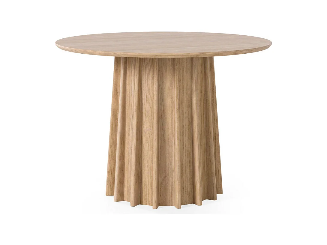 Table ronde en chêne Laurenza - Élégance naturelle-Diamètre 100 cm
