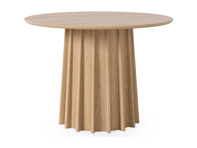 Table ronde en chêne Laurenza - Élégance naturelle-Diamètre 100 cm