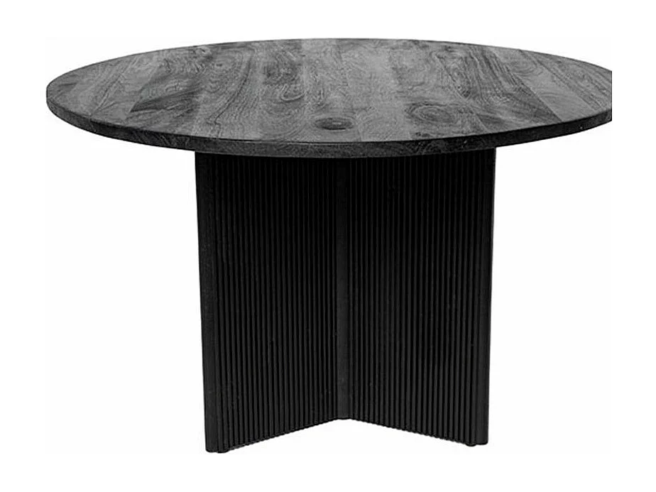 Table ronde moderne en bois noir Vazir – Élégance et originalité