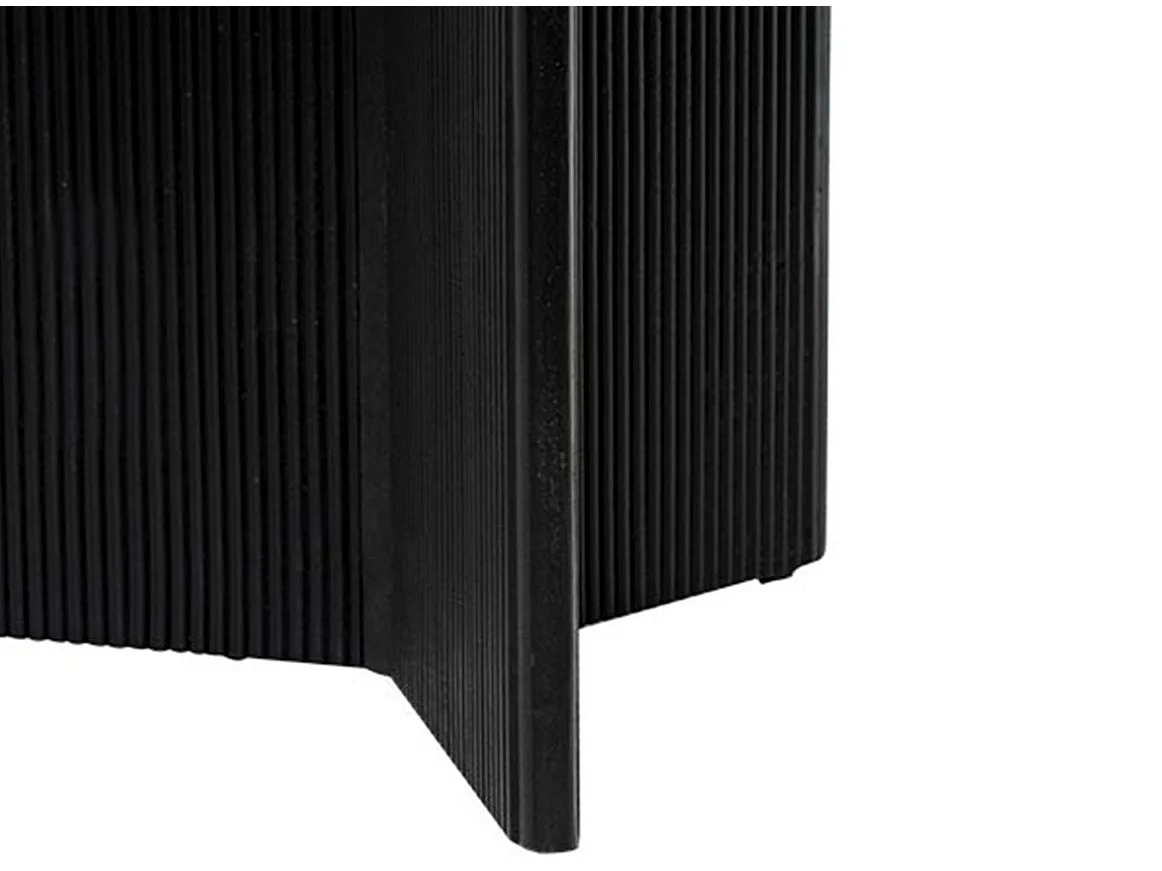 Table ronde moderne en bois noir Vazir – Élégance et originalité