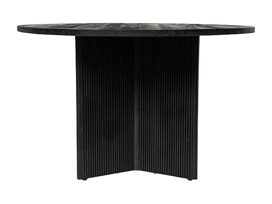 Table ronde moderne en bois noir Vazir – Élégance et originalité