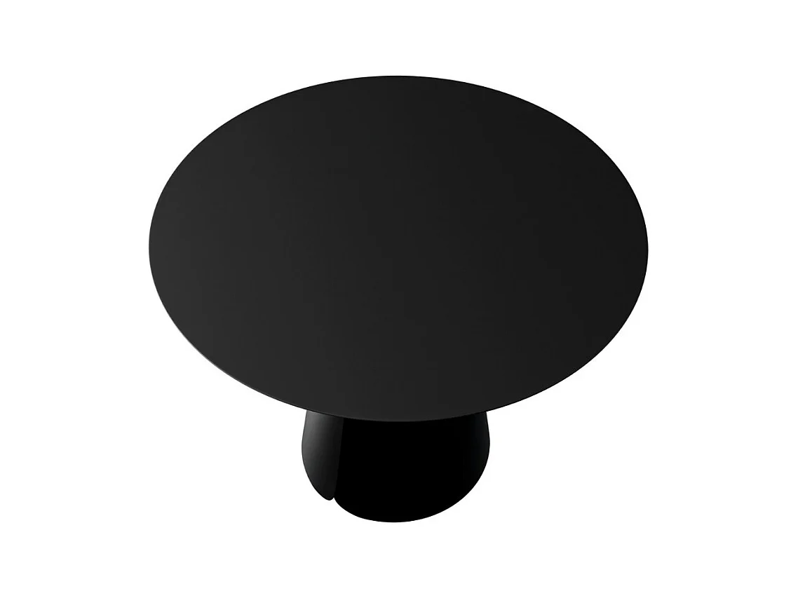 Table ronde Kyria – Design minimaliste et élégance contemporaine-Couleur Noir