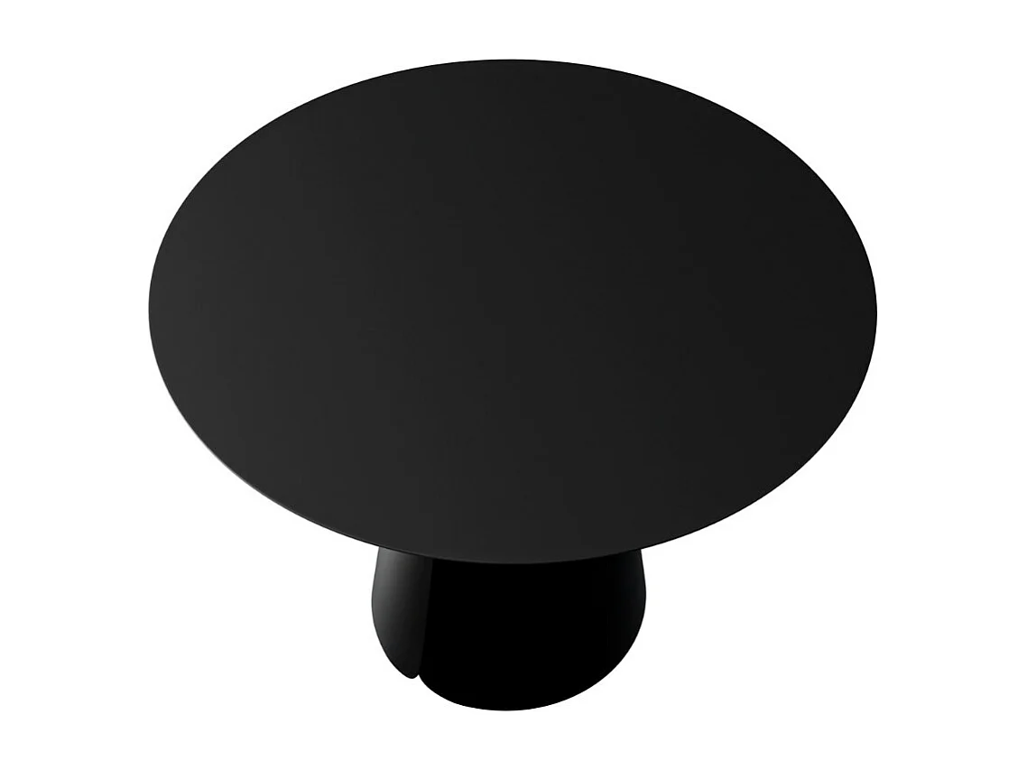 Table ronde Kyria – Design minimaliste et élégance contemporaine-Couleur Noir